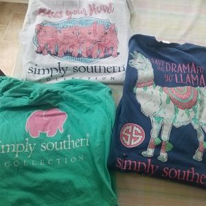 Simply southern long sleeve t lot 3 size small